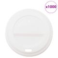 VidaXL Papierové viečka na šálky kávy Ø90 mm 12oz/16oz 1000 ks plast