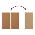vidaXL Informačná nástenka 80 x 80 x 1.4 cm Borovicový masív Hnedá