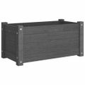 vidaXL Záhradné kvetináče 2 ks sivé 60x31x31 cm borovicový masív
