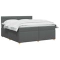 vidaXL Posteľ boxspring s matracom Tmavosivá 200 x 200 cm Látka
