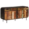 vidaXL Komoda 140x35x70 cm masívne recyklované drevo a kov