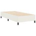 vidaXL Posteľ s pružinovým rámom Krémová 90 x 200 cm Kordúrová tkanina