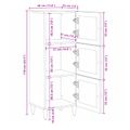 vidaXL Highboard Prírodná 40 x 33 x 110 cm Masívne mango drevo