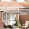 vidaXL Sklopná markíza Béžová 350 x 250 cm Tkanina a hliník