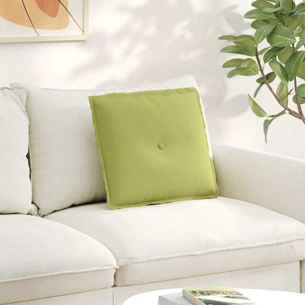 vidaXL Poduška na chrbát Svetlo zelená 50 x 19 x 45 cm látka