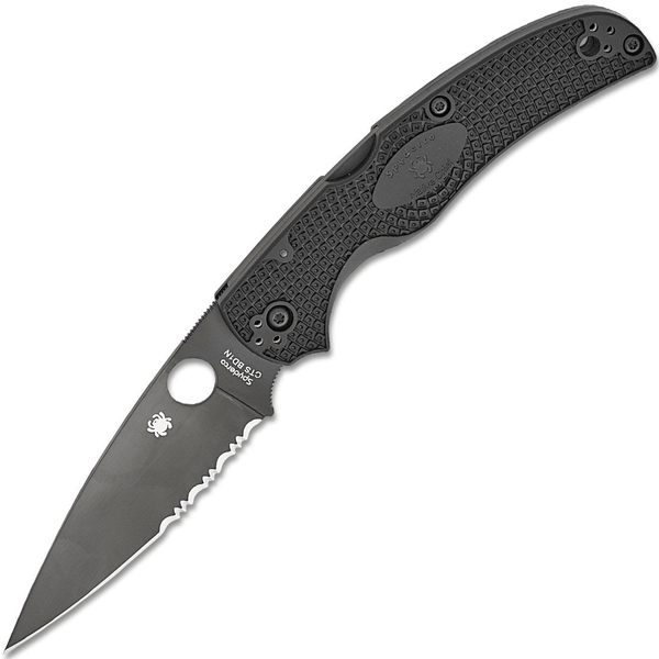 Spyderco C244PSBBK Native Chief Lightweight vreckový nôž 10,2 cm, celočierna, FRN
