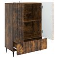 vidaXL Servírovacia skriňa Dymový dub 66 x 34,5 x 97 cm
