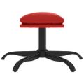 vidaXL Podnožka vínovo červená 60x60x36 cm umelá koža