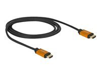 HDMI kábel - HDMI samec na HDMI samec - 1 m - trojité tienenie - čierna, zlatá - podpora 8K