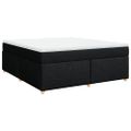 vidaXL Posteľný rám boxspring s matracom čierny 180x200 cm látka