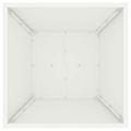 vidaXL Stĺpový kvetináč Biela 40 x 40 x 100 cm Studený valcovaný oceľ