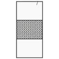 vidaXL Sprchová zástena s priehľadným ESG sklom 100x195 cm čierna