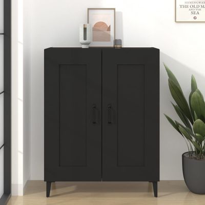 vidaXL Komoda čierna 69,5x34x90 cm spracované drevo