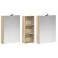vidaXL Set kabinetov do kúpeľne 3 ks 130 x 14,5 x 70 cm
