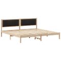 vidaXL Rám postele Čierna 200 x 200 cm Masívne borovicové drevo