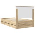 vidaXL Rám postele Sonoma dub 100 x 200 cm Inžinierske drevo