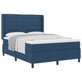 vidaXL Posteľ s pružinovým rámom s vankúšom Modrá 200 x 140 cm látka