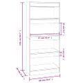 vidaXL Knižnica/rozdeľovač sivý dub 60x30x135 cm spracované drevo