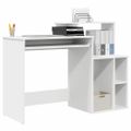 vidaXL Stôl Biela 120,5 x 44 x 88,5 cm Kompozitné drevo
