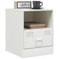 vidaXL Nočné stolíky 2 ks biele 34,5x39x44 cm oceľ