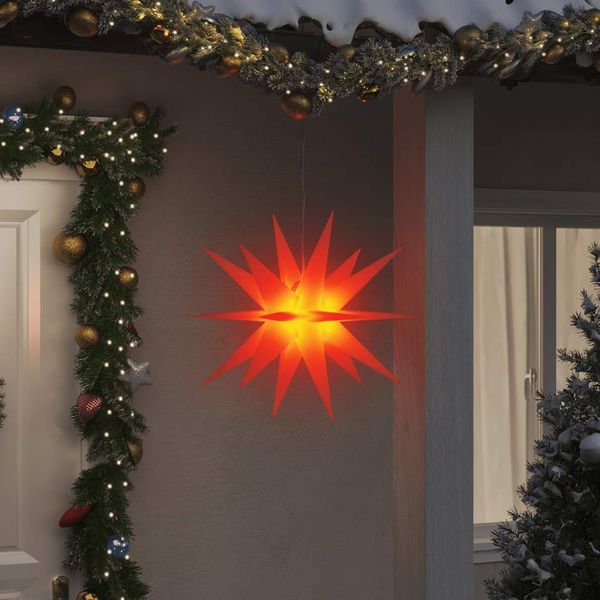 vidaXL Vianočné svetlo s LED, skladacie, červené 57 cm