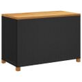 vidaXL Záhrad. úložný box čierny 110x55x63 cm polyratan akáciové drevo