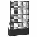 vidaXL Záhradná mriežka na kvetináče Čierny 105 x 30 x 170 cm Kov