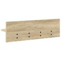 vidaXL Vešiak na stenu Nástenná montáž Sonoma dub 60 x 10,5 x 18 cm
