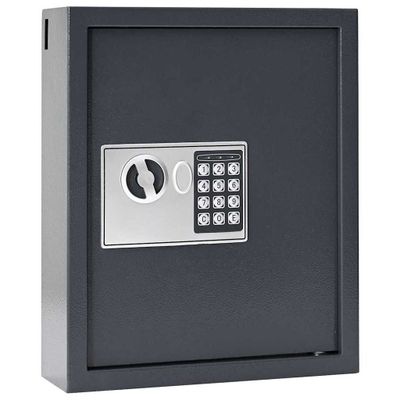 vidaXL Digitálny trezor so zámkom Tmavo šedá 30 x 10 x 36,5 cm Oceľ