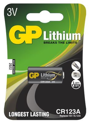 Foto lítium-iónová batéria GP CR123A