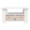 vidaXL Konferenčný stolík Biela 77 x 55 x 42 cm Kompozitné drevo