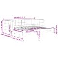 vidaXL Denná posteľ s rozkladacou posteľou ružová 90x200 cm zamat