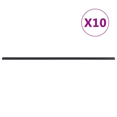 vidaXL Záhradné plotové stĺpiky 10 ks, sivé 220 cm, oceľ