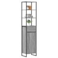 vidaXL Kúpeľňová skriňa Sivý Sonoma 40 x 30 x 180 cm Kompozitné drevo