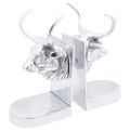 vidaXL Zarážky na knihy 2 ks Strieborná 17 x 15 x 27 cm Hliník