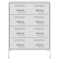 vidaXL Komoda biela 68x39x89 cm oceľ