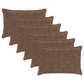 vidaXL Poťah na podložku 6 ks HOUTEN Svetlohnedá 50 x 70 cm