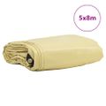 vidaXL Tarpaulin 650g / m² Béžová 5 x 8 m Plátno s PVC povrchom