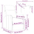 vidaXL Polohovacie kreslo Čierna 65 x 97 x 104,5 cm Umelá koža