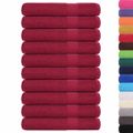 vidaXL Saunové osušky FROGN 10 ks bordové 80x200 cm 360 g/m²