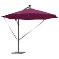 vidaXL Slnečník 294 x 294 x 248 cm Polyester a hliník Bordeaux červená