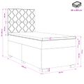 vidaXL Posteľ boxspring s matracom Tmavosivá 80 x 200 cm Látka