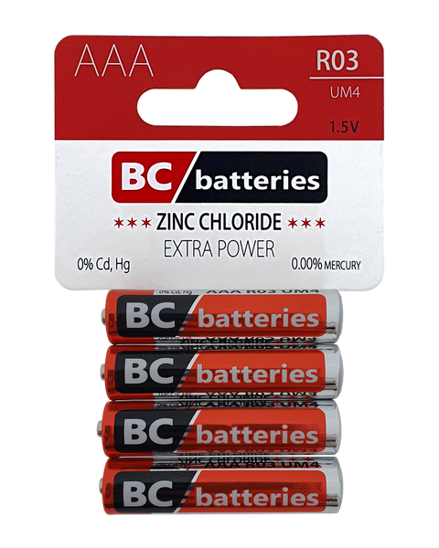 BC R03 Extra power Zinkochloridová AAA/ 4ks BLISTR