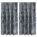 vidaXL Sametové závesy 2 ks Strieborná šedá 140 x 140 cm Zamat