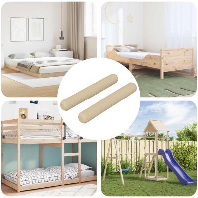 vidaXL Drevené kolíky 2 pcs Hnedá Ø 8 x 50 mm Drevený masív