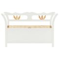 vidaXL Lavica biela 107x45x75,5 cm masívna jedľa