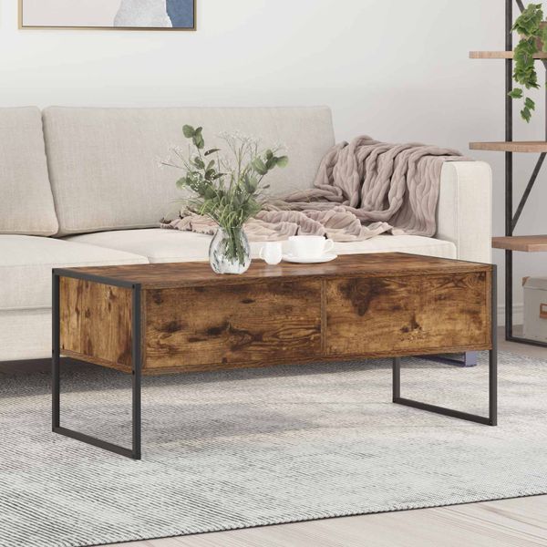 vidaXL Konferenčný stolík Dymová dub 100 x 46 x 40 cm Kompozitné drevo