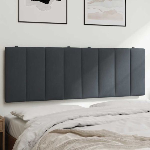 vidaXL Vankúš na čelo postele Hanko tmavosivý 140 cm zamat
