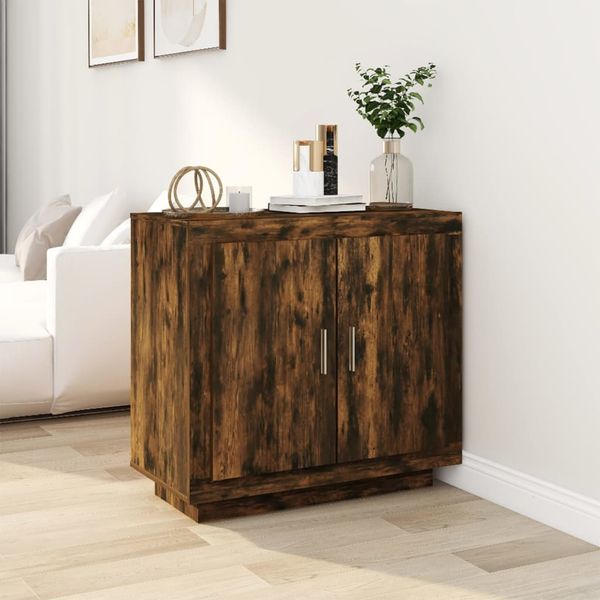 vidaXL Komoda dymový dub 80x40x75 cm spracované drevo
