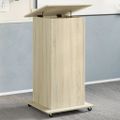 vidaXL Rečnícky pult kolieska zásuvka dub sonoma 55x55x107cm kom.drevo